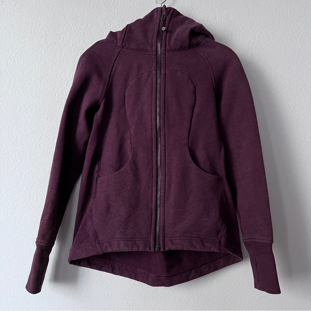 Lululemon Pleat To Street Hoodie Heathered Bordeaux Drama
